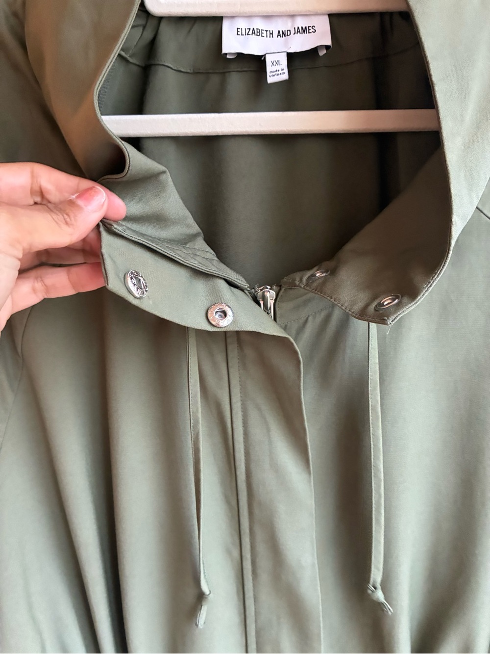 Elizabeth and James Olive Utility Anorak Jacket XXL - Picture 5 of 9